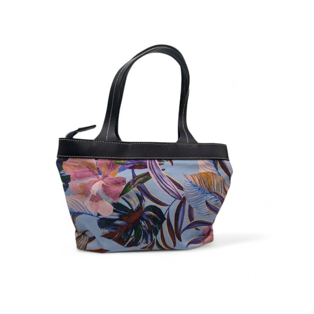 Rani Arabella Blue Tropical Floral Tote Bag - Made In Italy NWOT - Picture 11 of 16